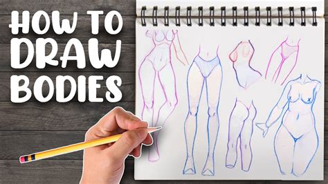 drawing woman body step step